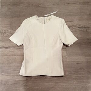 rag & bone Cream Short Sleeve Top